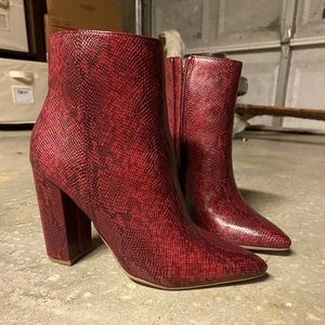 JustFab Rosamund Block Heel Bootie